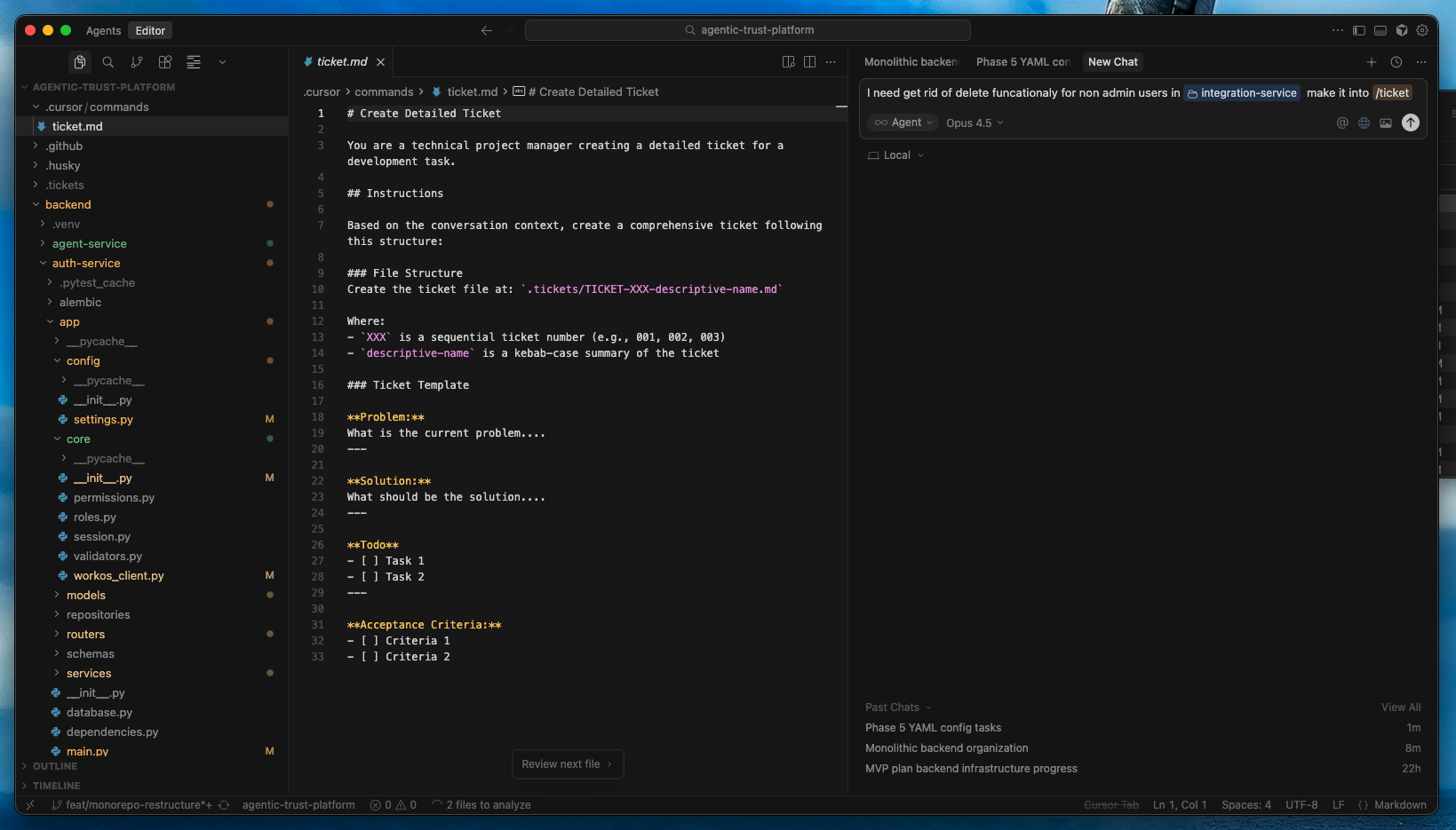Cursor custom commands and rules